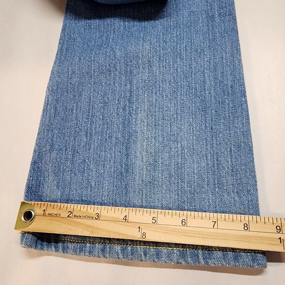 Paper Denim & Cloth Flare Jeans Size 25x31 Blue Low Waist Cotton Light Wash Y2K - Picture 12 of 16